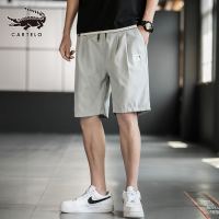 卡帝乐鳄鱼(CARTELO)休闲五分裤男士宽松直筒短裤夏季外穿沙滩裤