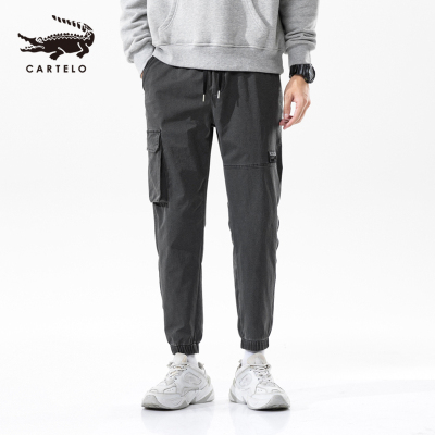 卡帝乐鳄鱼(CARTELO)男士2020新款潮流时尚休闲宽松百搭运动工装裤