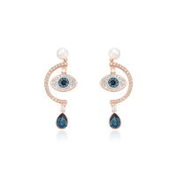 Swarovski/施华洛世奇正品耳钉女恶魔之眼珍珠耳环耳饰