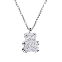 SWAROVSKI/施华洛世奇TEDDY项链 3D链坠 女款可爱小熊款项链