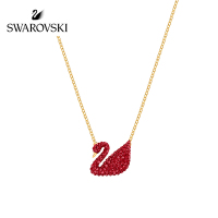 Swarovski/施华洛世奇红色天鹅ICONICSWAN项链镀金色5465400