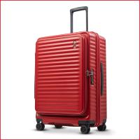 爱可乐(Echolac)前开盖行李箱 飞机轮拉杆箱旅行箱通用万向轮登机箱 TSA密码箱PC183F