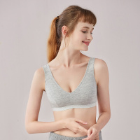 都市丽人简约纯色舒适宽肩带抹胸女士胸罩内衣无钢圈文胸1B9617