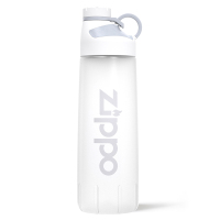 美国zippo塑料防摔便携户外水壶男女战术杯子超大容量运动水杯 冰川白
