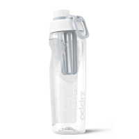 美国zippo便携健身房男女运动水杯简约大容量Tritan塑料水杯便携 雪域白700ml