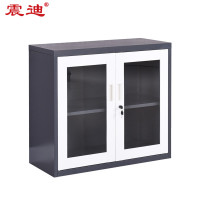 震迪 对玻文件柜矮柜灰白套色N10155