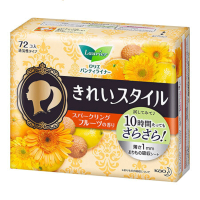 日本kao花王乐而雅Laurier棉柔超通透卫生护垫#水果香72片 平整贴服 亲肤柔软（新老款及版本随机发货）