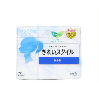 日本kao花王乐而雅棉柔超通透卫生护垫#无香型72片 平整贴服 亲肤柔软（新老款及版本随机发货）