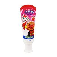 日本狮王LION儿童牙膏面包超人0-6岁宝宝可吞咽40g草莓味 专业防蛀（新老款及版本随机发货）