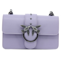 Pinko经典双飞燕浅紫色牛皮单肩包PK0009B07TU