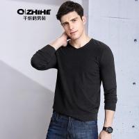 千纸鹤男装纯色毛衣男v领春秋新品休闲长袖针织衫打底衫上衣5051