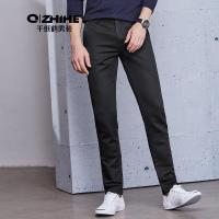 千纸鹤男装休闲裤 韩版全棉弹力黑色男裤子青年修身长裤7770