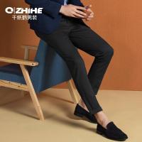 千纸鹤春九分裤男士韩版休闲裤黑色9分男裤子潮9805