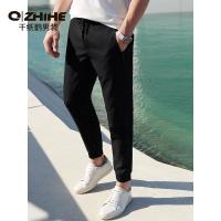 千纸鹤男士运动裤 2019春季休闲九分裤松紧腰小脚裤子男8178