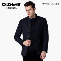 千纸鹤男装秋冬季短款毛呢大衣潮夹克立领保暖呢子外套0817