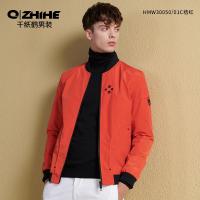 千纸鹤男士棒球领夹克欧美街头时尚男装新款潮流嘻哈外套30050