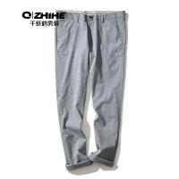 千纸鹤男士弹力天丝休闲裤男2019新款韩版修身潮流长裤子男70123