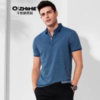 千纸鹤男装polo2019夏季青年短袖新款商务休闲男士经典翻领男士Polo衫QIANZHIHE2632