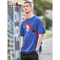 海德斯曼2019新款绣花纯棉T恤 宽松圆领bf风潮牌情侣装短袖20191