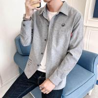 海德斯曼舒适简约休闲青年男士帅气衬衣男装长袖衬衫男10192