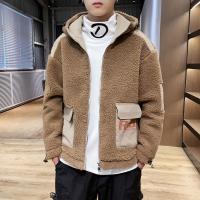 海德斯曼男装2019男士新款棉衣秋冬时尚羊羔绒外套连帽保暖棉服男30418