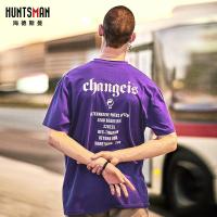 海德斯曼2019新款ifashion宽松短袖 男女同款纯棉打底T恤衫20202