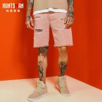海德斯曼2018夏季新款牛仔短裤男潮 五分裤 夏天宽松青年裤子8256