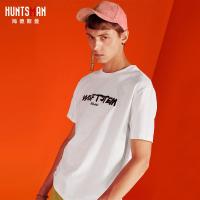 海德斯曼短袖男T恤2018新款ins超火港风宽松半袖 黑白短袖潮2900