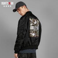 海德斯曼2018春秋新款飞行员夹克男 潮牌棒球服迷彩宽松外套30026