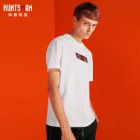 海德斯曼2018新款短袖男宽松白色T恤夏季圆领潮流学生半袖衫2898
