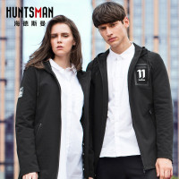 海德斯曼2018新款男士棉服 时尚印花棉衣 长袖连帽情侣外套男3099