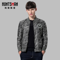 海德斯曼男士迷彩外套 休闲棒球运动服春季款青少年飞行夹克男潮3066