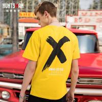 海德斯曼2018新款青少年短袖T恤男圆领宽松韩版潮流学生帅气体恤 2835