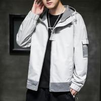 海德斯曼潮牌2020春秋季新款连帽夹克男拼色潮流防风外套男30537