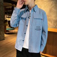 海德斯曼潮牌2020年春秋季新款潮流衬衫男修身翻领衬衣多色上衣男10316