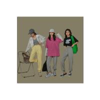 【新疆棉】OtherMix字母腰头束脚裤2021夏季新款宽松休闲卫裤子女