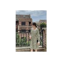 七格格日系女初恋风2020冬季新款小清新连衣裙小个子温柔风碎花裙