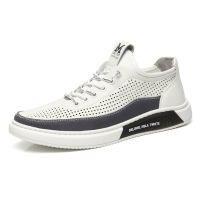 策霸板鞋男四季休闲鞋2020新款超纤皮透气休闲板鞋透气小白鞋男单鞋夏