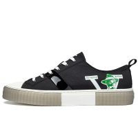 策霸夏季透气涂鸦男鞋水洗冰丝男士潮鞋韩版日系贝壳头板鞋百搭鞋子男