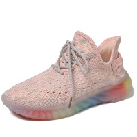 策霸网红飞织椰子女鞋运动2020夏季透气时尚百搭休闲老爹鞋350v2