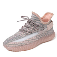 策霸2020新款夏季夜光老爹鞋女满天星透气飞织贤椰子鞋网面运动跑步鞋