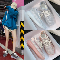 策恩公牛满天星飞织女鞋2020夏季新款韩版运动鞋女ins反光学生跑步休闲鞋