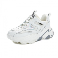 策霸女鞋ins潮鞋网红2020新款秋冬季休闲厚底老爹鞋女真皮运动鞋子女