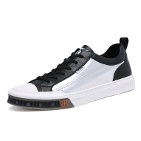 策霸2020新款浅口休闲板鞋真皮男鞋休闲潮流英伦低帮休闲皮鞋子男批发