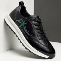 策霸欧洲站潮鞋2020秋季新款百搭头层牛皮男鞋休闲鞋韩版小白鞋男