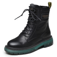 策霸【推荐】真皮复古马丁靴女潮靴