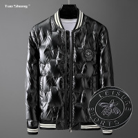 策霸2020冬新款 欧货男装小蜜蜂白鸭绒男士潮牌圆领羽绒服