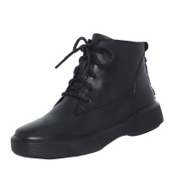 策霸平底马丁靴2020年秋冬季新款保暖女鞋纯色大码女士棉靴