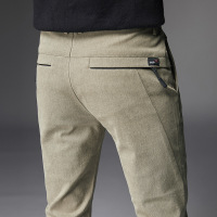 策霸男士休闲裤2020秋季新款修身韩版潮流男裤秋冬款厚款百搭男土裤子