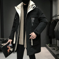 策霸男士冬季2020新款韩版潮流中长款加厚羽绒服男装潮牌休闲帅气外套